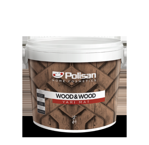 Polisan Wood&Wood Anti Aging Ahşap Verniği Yarı Mat Su Bazlı Şeffaf 2,5L